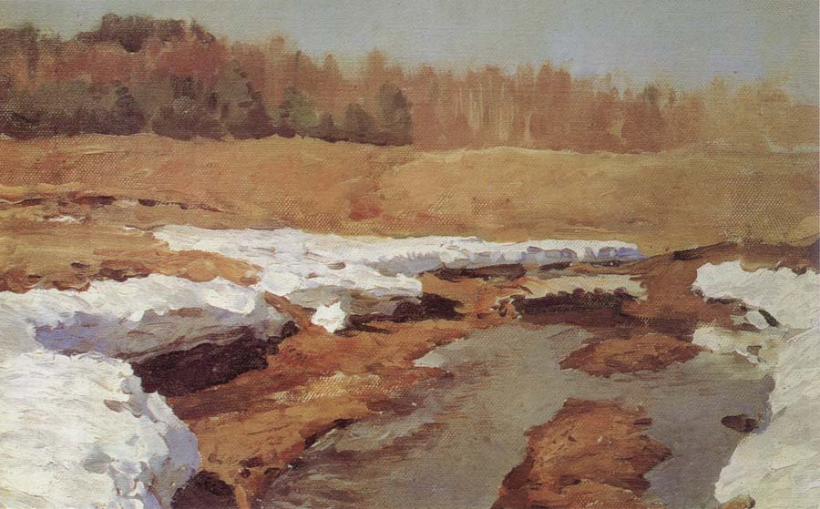 Isaac Levitan Spring,The Last Snow